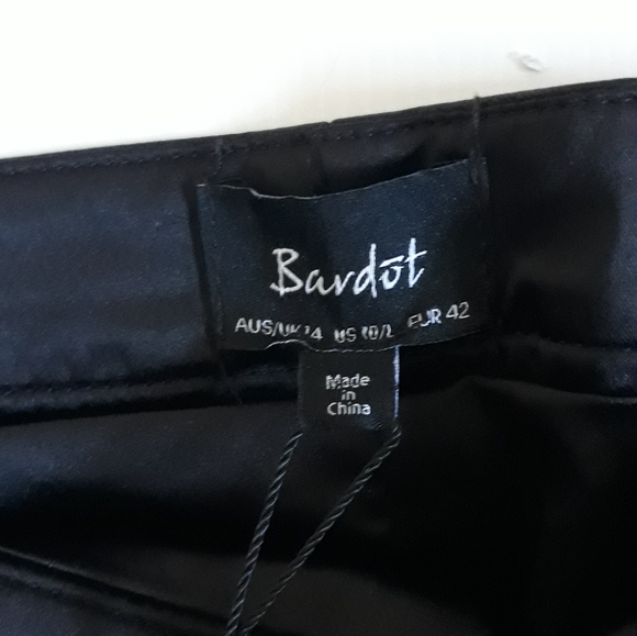 BARDOT ALESSIA BLACK VEGAN LEATHER SKIRT - Picture 5 of 11